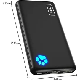 INIU Power Bank, Ultra Slim 10000mAh Powerbank Klein Aber Stark, USB C Input & Output, Externe Handyakkus Triple 3A with Flashlight, Kompatibel mit iPhone 17 16 15 14 13 12 Pro Max Samsung Huawei