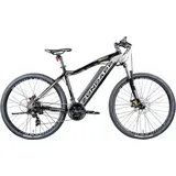 Zündapp E-Bike Mountainbike Z801, 21 Gang Shimano Tourney RD-TY300 Schaltwerk, Kettenschaltung, Heckmotor, 418 Wh, Pedelec, Elektrofahrrad für Damen u. Herren, MTB schwarz