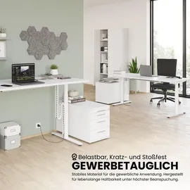 bümö Schreibtisch XDLR Grau / Weiß