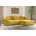 Eckcouch L form Wohnzimmer Couch SIENA stoff Poso Gelb Ottomane Rechts Gelb