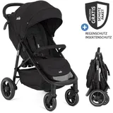 Joie Buggy & Sportwagen Litetrax bis 22 kg belastbar mit Schieber-Ablagefach inkl. Insektenschutz & Regenschutz - Shale
