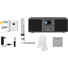 TechniSat DIGITRADIO 650 - Internetradio, DAB+, UKW, CD-Player, Bluetooth, App-Steuerung, Qi Ladestation, Spotify & Grau