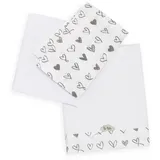 TI TIN Juego de sábanas CORAZONES para cuna de 70 x 140cm. 100% Algodón