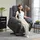 Homcom Fernsehsessel mit Aufstehhilfe Cord 96 x 108 x 96 cm Dunkelgrau elektrisch