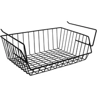 MSV Hängekorb aus Metall 40 x 27 x 14 cm schwarz