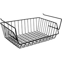 MSV Hängekorb aus Metall 40 x 27 x 14 cm schwarz