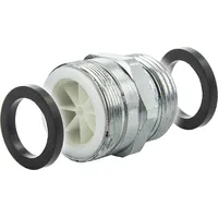 tecuro Aufnahme Adapter Übergangsstück M28 x 1 Ag mit Strahlregler x 3/4 Zoll Ag, Ms hochglanzverchromt