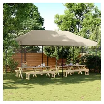 vidaXL Partyzelt Faltbar Pop-Up Taupe 580x292x315 cm