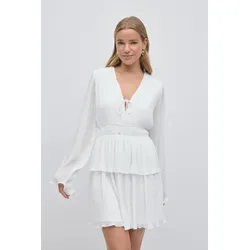 Gina Tricot - Pleated dress - minikleider - Weiß - 42 - Dame - Weiß - 42