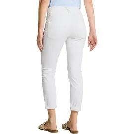 Tom Tailor Damen Tapered Relaxed Hose, weiß, Uni, Gr. 36/28