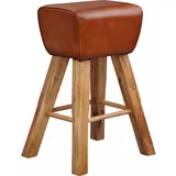Wohnling Barhocker WL6.011 ca. 43x75 cm Braun/Echtleder