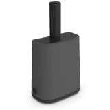 Rotho BIALA Schaufel mit Halter und XL Beutel, Kunststoff (PP recycelt), anthrazit/schwarz, (16.2 x 9.1 x 29.0 cm)