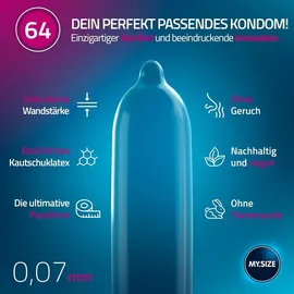 MY.SIZE Kondome, 50 Stück im Beutel, für Männer, extra große Passform