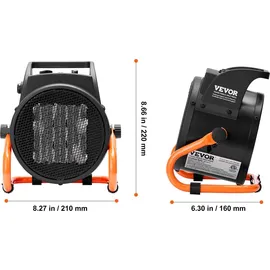 Vevor Gewächshausheizung 2000 W Schwarz