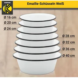 Krüger Schüssel Weiss, 24 cm