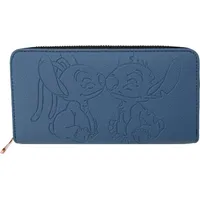 Lilo & Stitch Geldbörse Angel Love Disney Zip Around Geldbeutel Portemonnaie - Blau