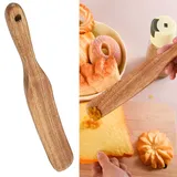Holz dünne Spurtle, dünne Spurtle für Saurdough Starter, Teig Whisk für Saurdough Starter Holz Brot Spatel zum Kochen Ausbreiten Backen