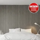 FibroTech Akustikpaneel Premium  (Grey Oak, 2.440 x 605 x 22 mm)