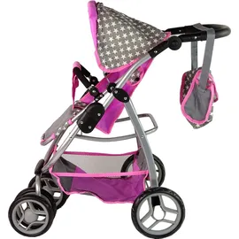 alice"s wonderland' Alice 2-in-1-Puppenwagen Sterne Rosa