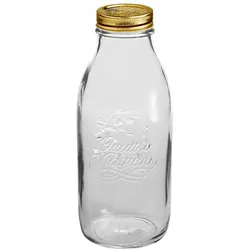 Einmachglas Original Quattro Stagioni 1,0L Flasche incl. Bormioli Rezeptheft