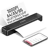 Phomemo P831 Mobiler Drucker, Monochromer Thermodrucker A4 Kompatibel mit Handys und Computer, Bluetooth Tragbare Drucker für Kleine Unternehmen, Autos, Verträge, Reisen, Schwarz