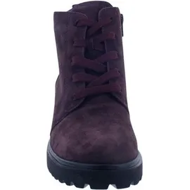 WALDLÄUFER H-Luise Bootie 716807-195-020, Order - Velourleder, Bordo (dunkelrot), Schnür. u. Reißverschluss, Weite H 37 - 37