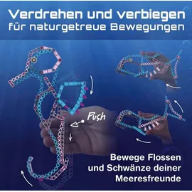 cbionic Flexibles Klemmbaustein-System 2-in-1 Seepferdchen 128-tlg.