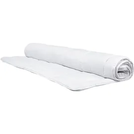 Beliani Bettdecke Weiß Mikrofaser 220 x 240 cm Extra Warm Ganzjahresdecke Vier-jahreszeiten Steppdecke Steppbett Monochromatisch Paspel Schlafzimmer