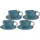 LEONARDO Cappuccinotasse 0,29 l Blau 4 St.