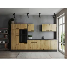 Respekta Küchenzeile 340 cm Eiche