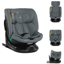 KIKKABOO Kindersitz i-Tour i-Size (40-150 cm) Gruppe 0+/1/2/3, Isofix, drehbar dunkelgrau