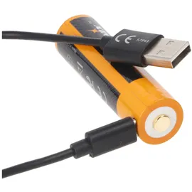 Fenix Li-Ion Akku 18650, mehrfach geschützt mit USB Ladefunktion, 70x18,6mm 1 Stück mit AccuCell AccuSafe