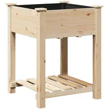 vidaXL Pflanzkasten mit Ablage 60 x 60 x 76 cm Beige