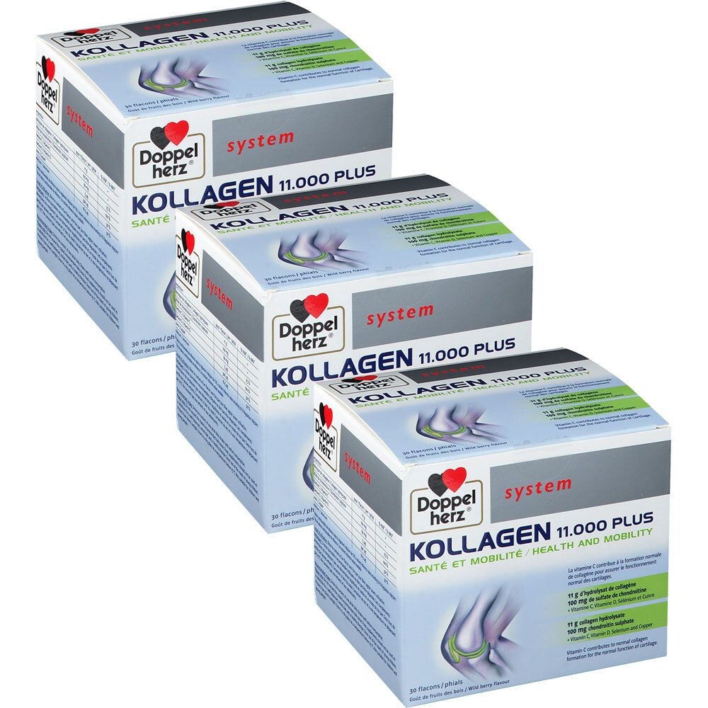 Doppelherz® system Kollagen 11.000 Plus Santé + Mobilité 3x30 pc(s) Ampoule(s)