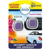 febreze Autoduftspender CAR Tropische Früchte fruchtig 2x2 ml, 1 St.