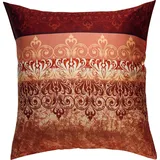 Erwin Müller Wende-Kissenbezug, Zusatzkissenbezug Mako-Satin orientalisch, rot Größe 80x80 cm - temperaturausgleichend, mit Reißverschluss