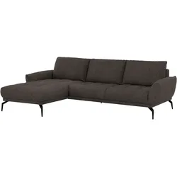 Ecksofa EXXPO - SOFA FASHION "NICEA erstklassiger Sitzkomfort", braun, B:264cm H:87cm T:171cm, Sofas, In hochwertiger Verarbeitung und ergonomische Sitzposition