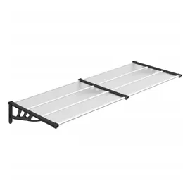 vidaXL Türvordach 239 x 90 cm schwarz transparent