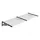 vidaXL Türvordach 239 x 90 cm schwarz transparent