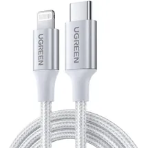 UGREEN USB-C to Lightning Cable Aluminum Shell Braided 1m Silver