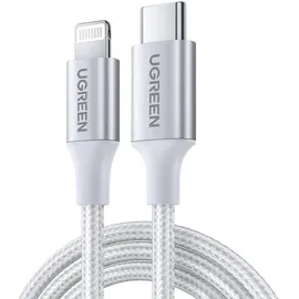 UGREEN USB-C to Lightning Cable Aluminum Shell Braided 1m Silver