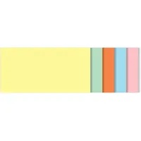 Sigel BA100 Moderationskarten rechteckig, 6 Farben sortiert (gelb, grün, orange, blau, rosa, weiß), 10x20 cm, 250 Stück, Präsentationskarten