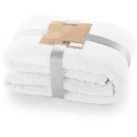 DecoKing Kuscheldecke 170x210 cm weiß Decke Microfaser Wohndecke Tagesdecke