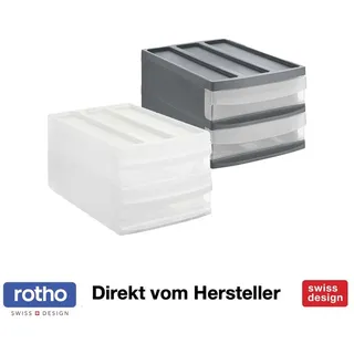 Rotho Schubladenbox Duo Systemix M 2 Schübe anthrazit