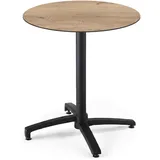 Oviala Gartentisch, Beige, Holzwerkstoff, 4-Sitzer, Rund,rund, 70x72x70 cm, Gartenmöbel, Gartentische, Gartentische
