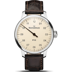 Meistersinger Klassik No.01 AM3303 - elfenbein,braun - 43mm