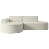 Altdecor Ecksofa Hellgrau, Textil, 3-Sitzer, L-Form Corner Sofa Bett