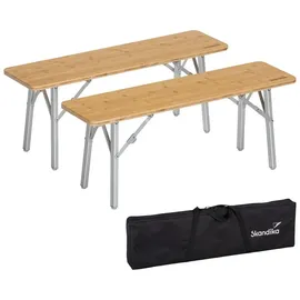 Skandika Sitzbank Tolja 2er Set Braun