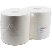 6 Rollen Jumbo Toilettenpapier SEMYtop - 2- lagig - hochweiß