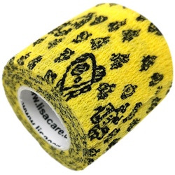 LisaCare selbstklebender Verband - Roboter & Raketen Gelb 5cm x 4,5cm 1 St gelb Unisex